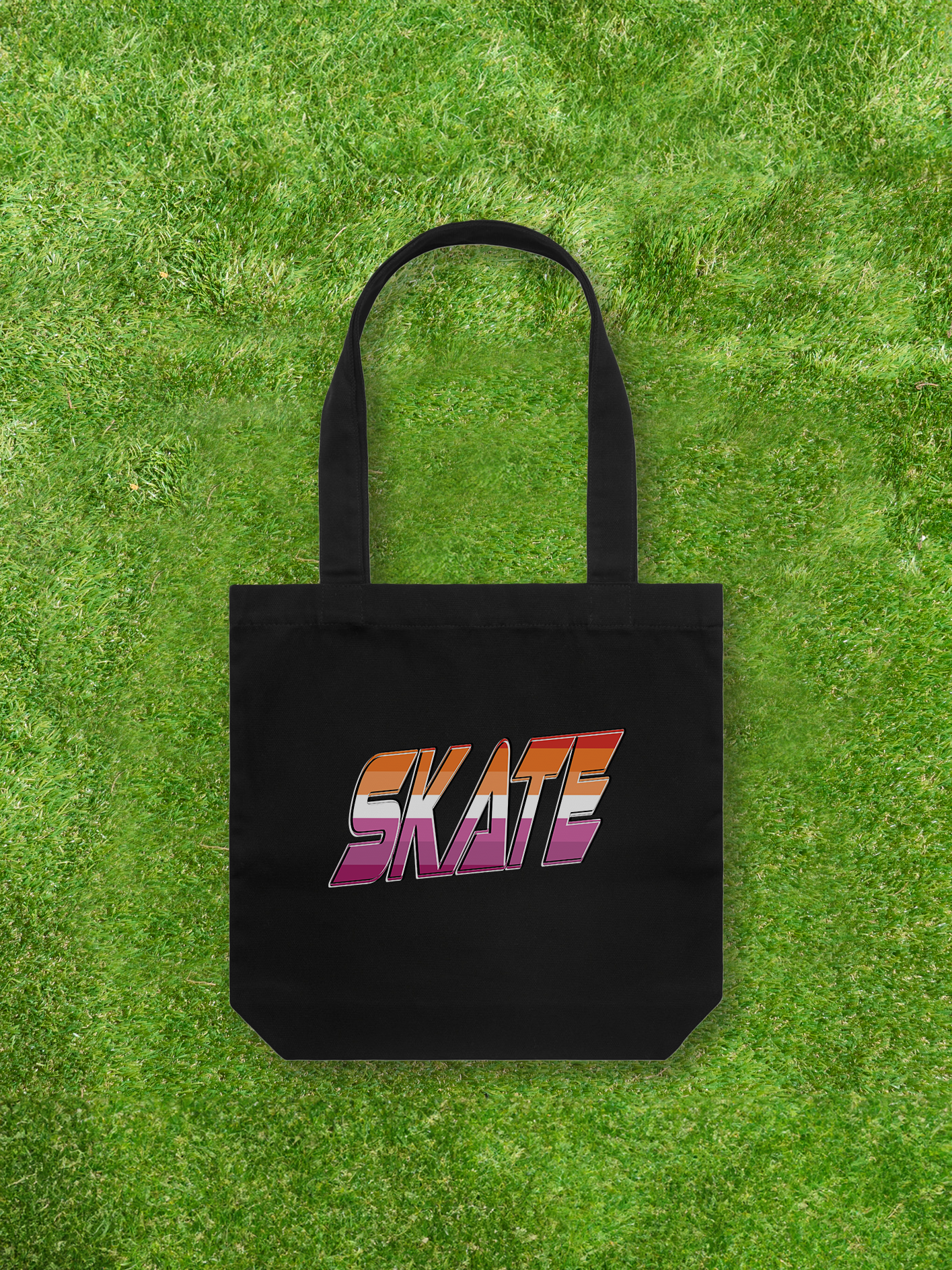 Large printed Cotton Canvas Tote Bag - Black - Gay SkateLarge printed Cotton Canvas Tote Bag - Blackskate accessoriesGay SkateGay Skate