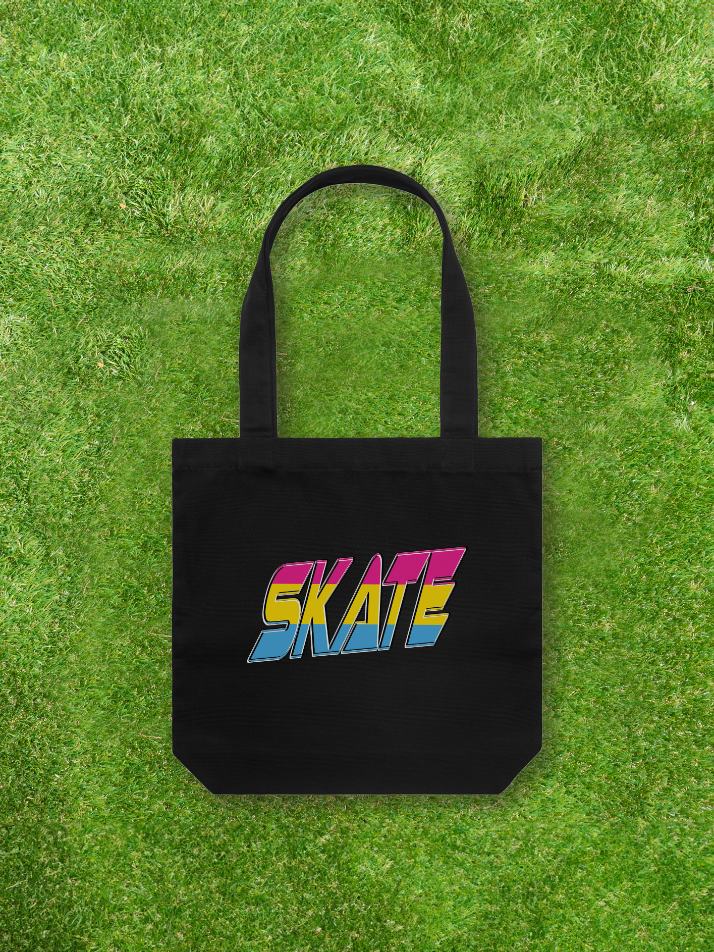 Large printed Cotton Canvas Tote Bag - Black - Gay SkateLarge printed Cotton Canvas Tote Bag - Blackskate accessoriesGay SkateGay Skate