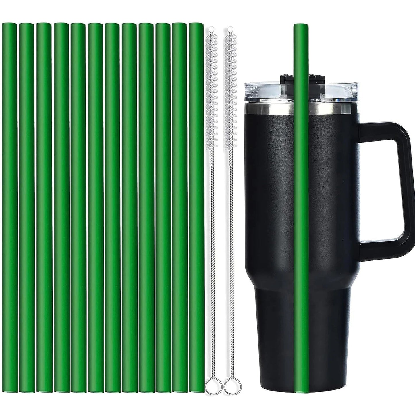 Green Stanley Cup Straw 12 inches, 30 cms