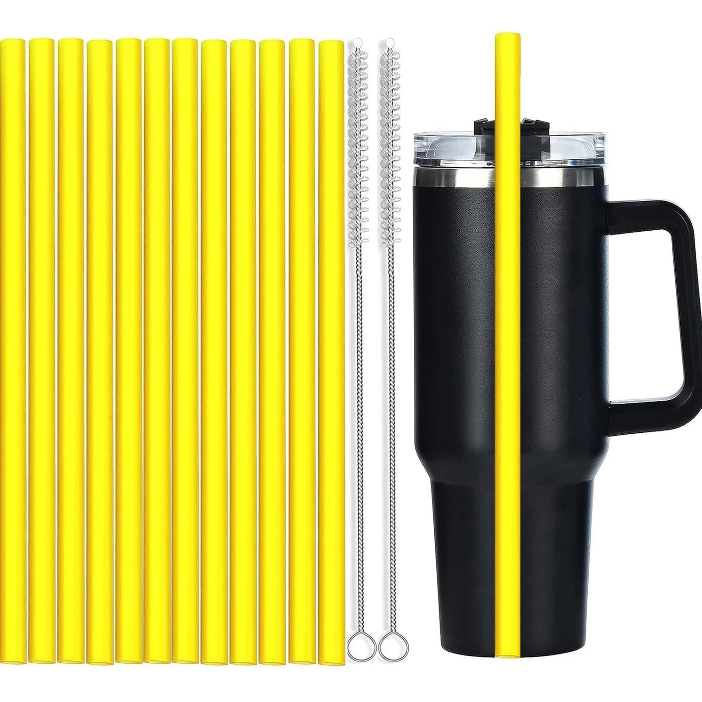 Yellow Stanley Cup Straw 12 inches, 30 cms