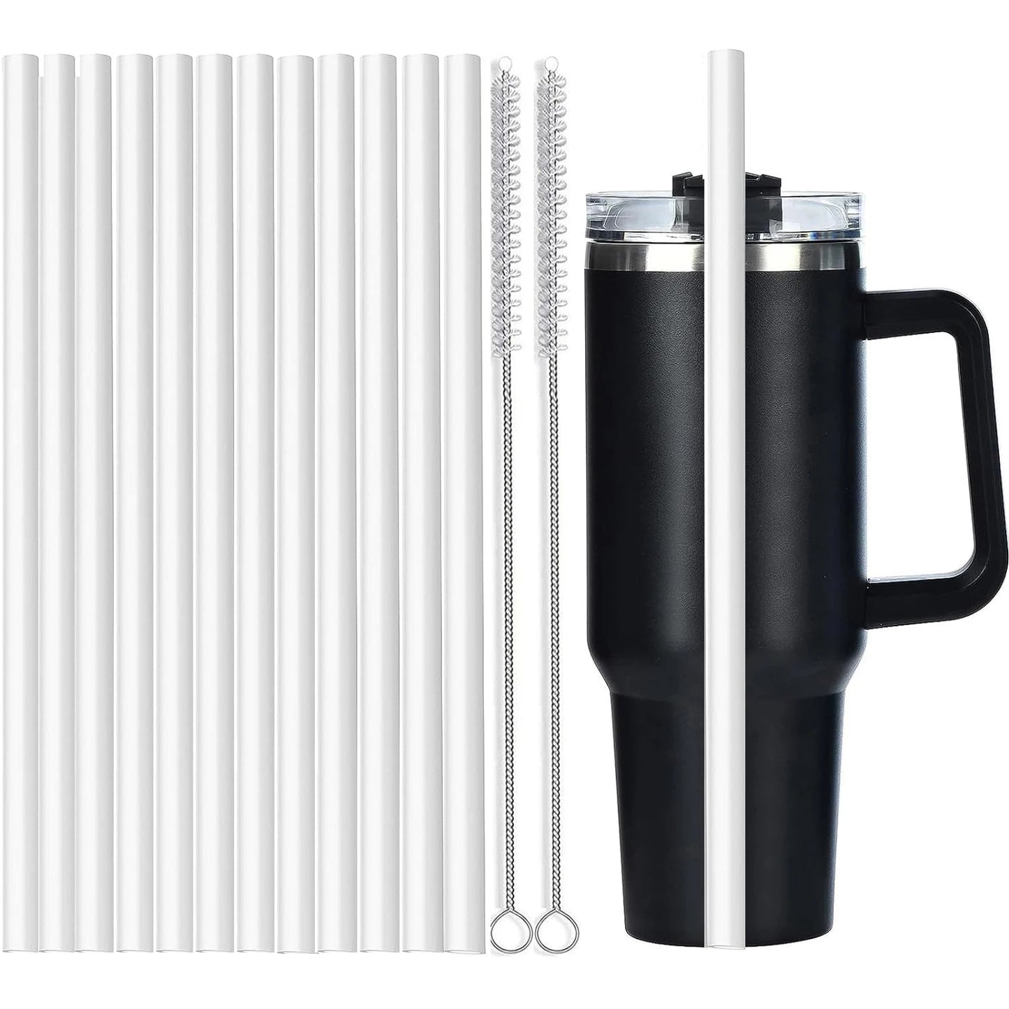 White Stanley Cup Straw 12 inches, 30 cms
