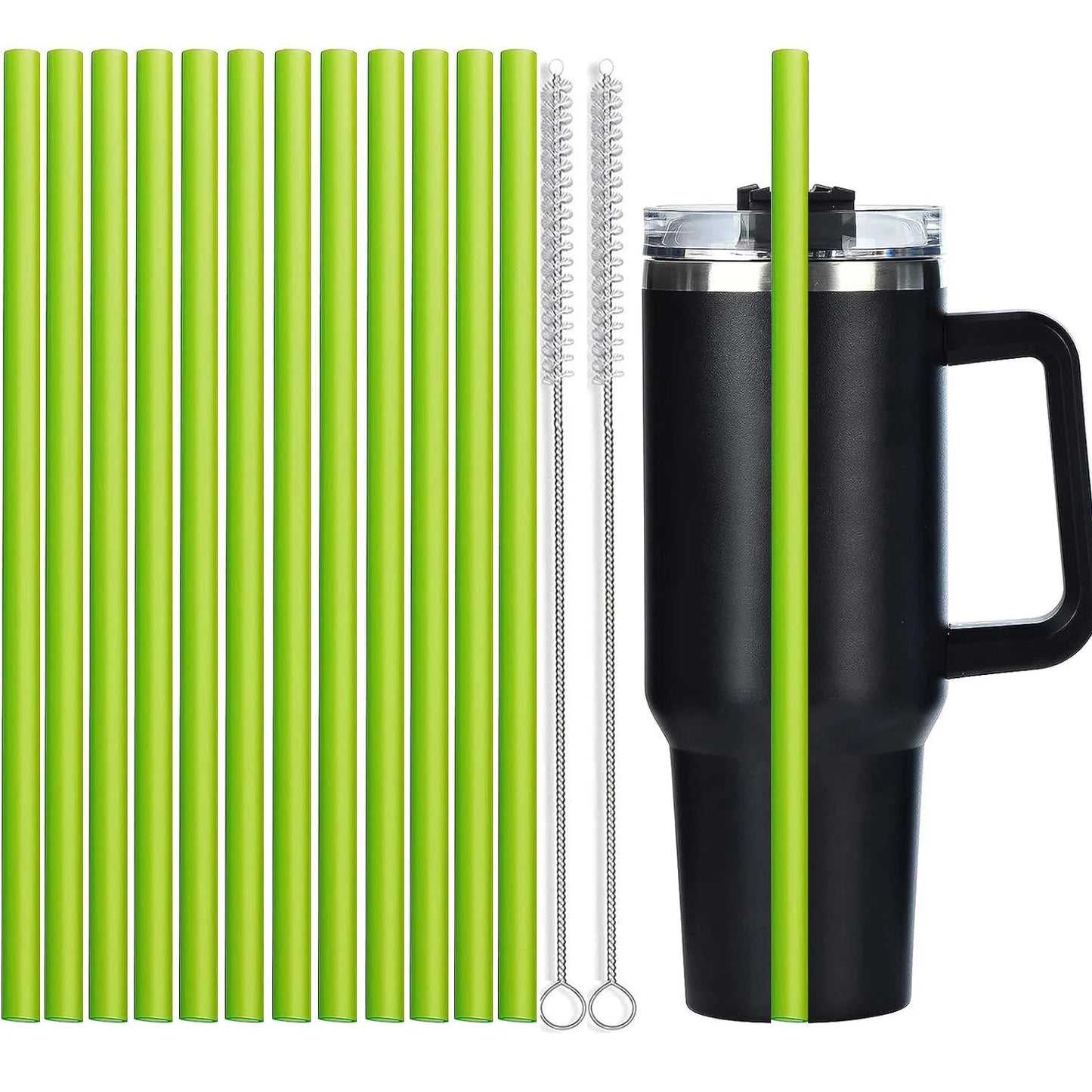 Green Stanley Cup Straw 12 inches, 30 cms