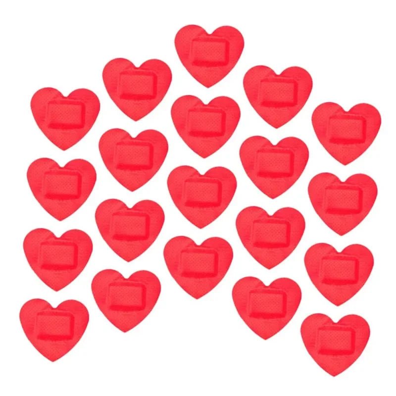 20 love-heart shaped red Band Aids - Gay Skate - 20 love-heart shaped red Band Aids - 20 love-heart shaped red Band Aids