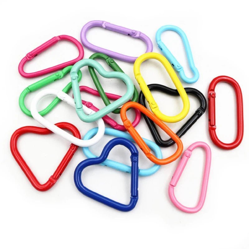 5 x colourful Carabiners - including a love heart shape <3 - wlw functional fashion - Gay Skate - 5 x colourful Carabiners - including a love heart shape <3 - wlw functional fashion - 5 x colourful Carabiners - including a love heart shape <3 - wlw functional fashion