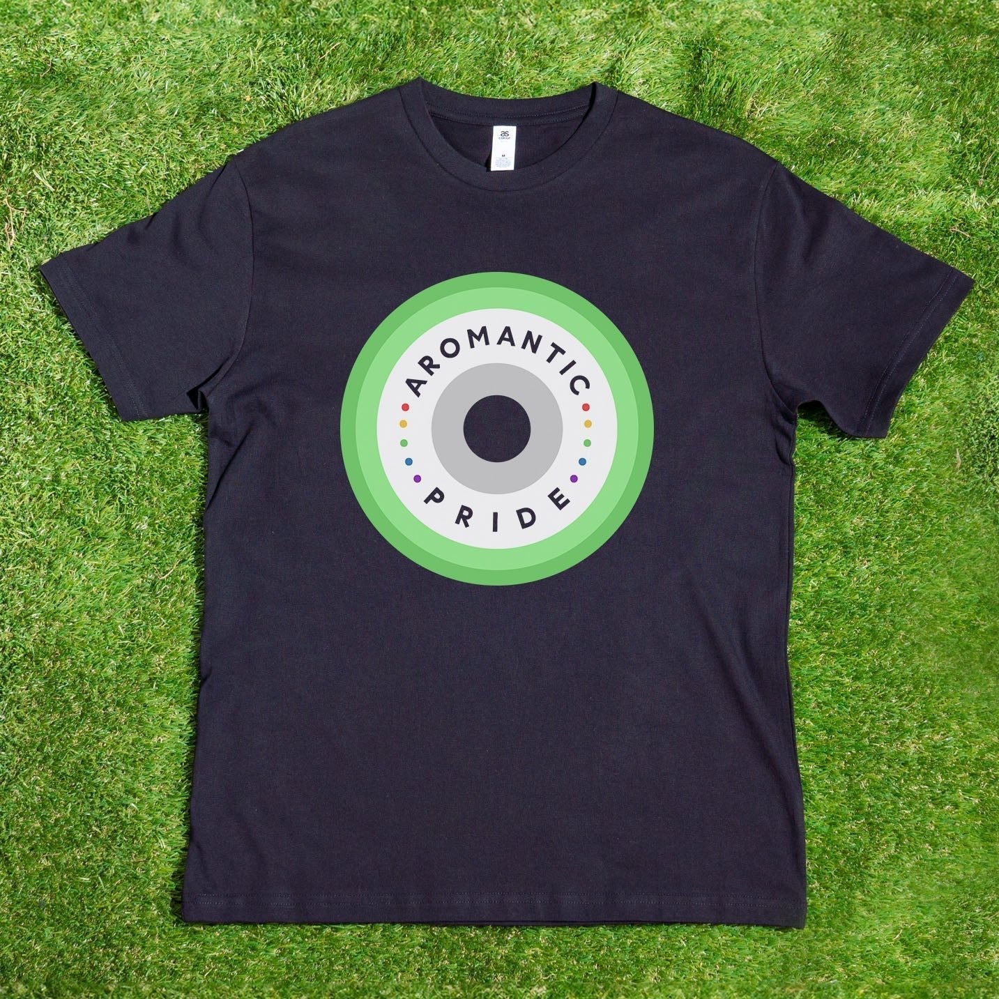 Aromantic pride - Local hand printed t-shirt - Gay Skate - Aromantic pride - Local hand printed t-shirt - Aromantic pride - Local hand printed t-shirt