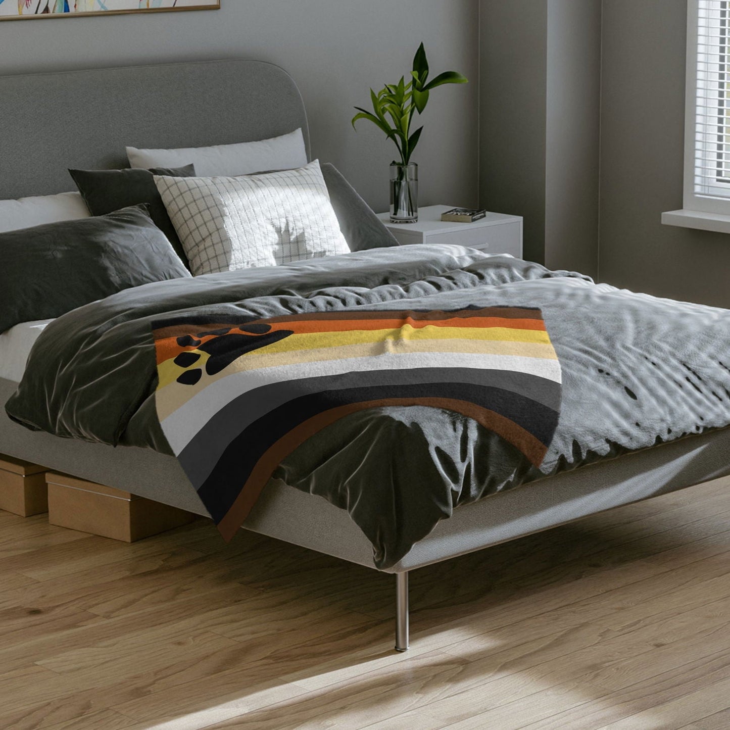 Bear Pride Flag - Velveteen Microfiber Blanket - Gay Skate - Bear Pride Flag - Velveteen Microfiber Blanket - Bear Pride Flag - Velveteen Microfiber Blanket