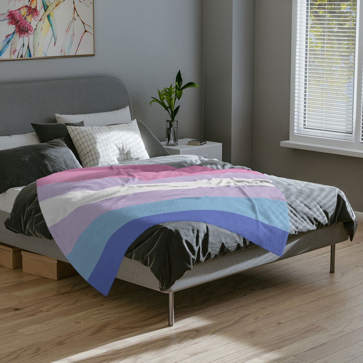Bigender Pride Flag - Velveteen Microfiber Blanket - Gay Skate - Bigender Pride Flag - Velveteen Microfiber Blanket - Bigender Pride Flag - Velveteen Microfiber Blanket
