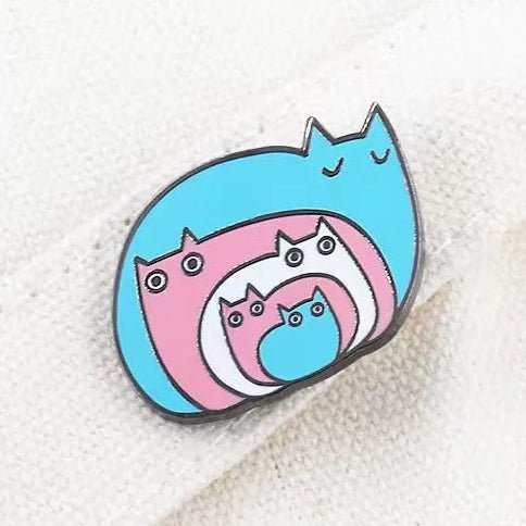 Rainbow Pride Cats - enamel pin