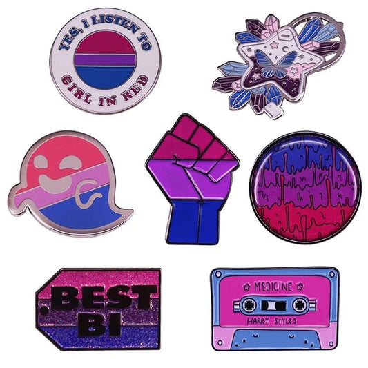 Bisexual Pride Enamel Pin - Gay Skate - Bisexual Pride Enamel Pin - Bisexual Pride Enamel Pin