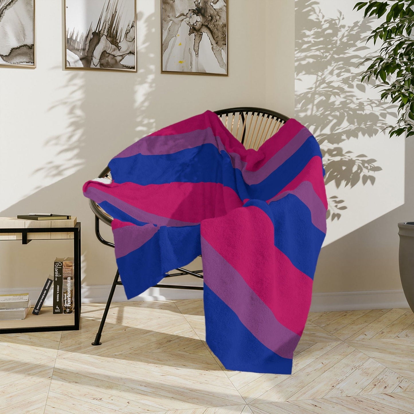 Bisexual Pride Flag - Velveteen Microfiber Blanket - Gay Skate - Bisexual Pride Flag - Velveteen Microfiber Blanket - Bisexual Pride Flag - Velveteen Microfiber Blanket