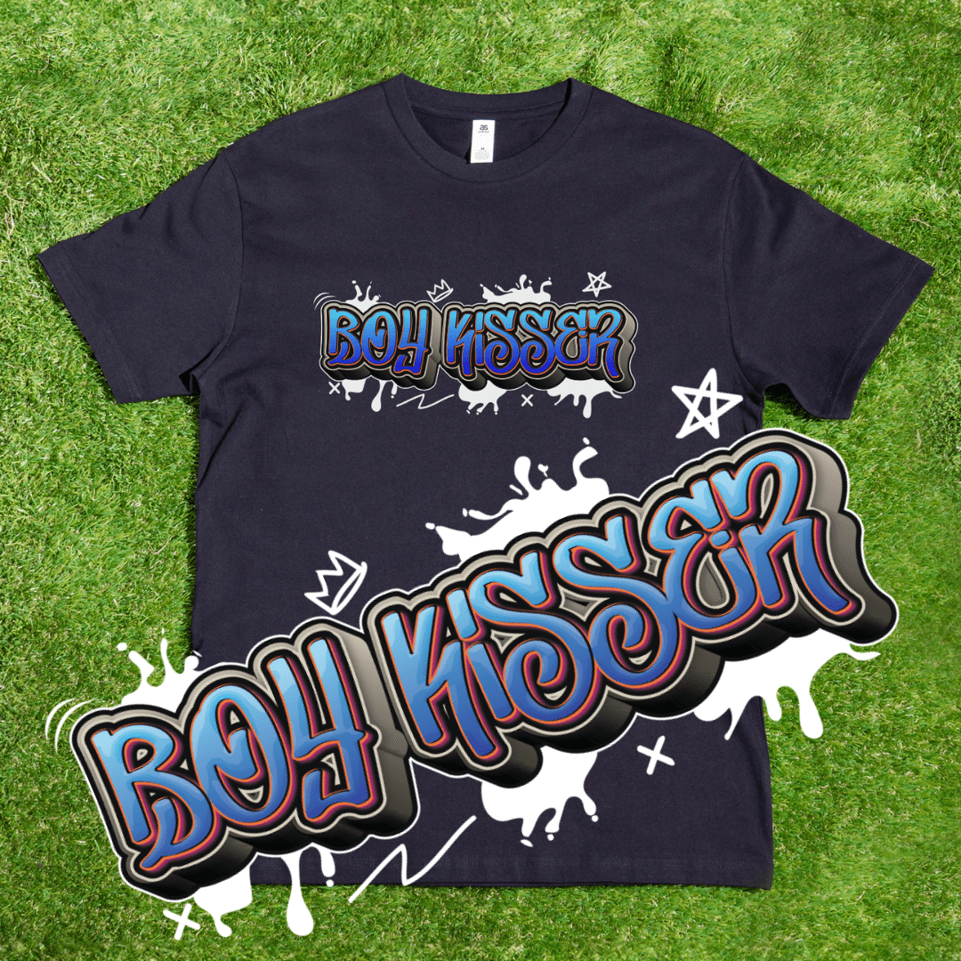Boy Kisser - Local hand printed t-shirt
