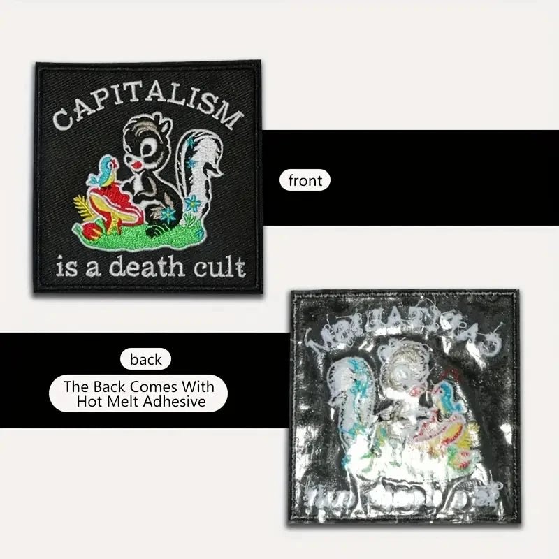 Capitalism Is A Death Cult - embroidered patch