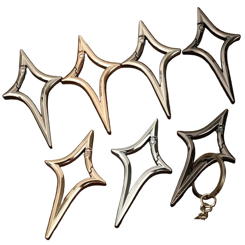 Chrome Star Shaped Carabiner - 4 colours
