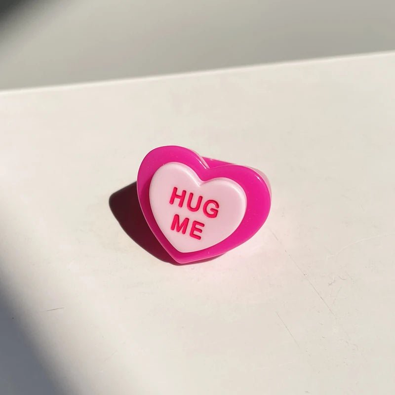 Be Mine ' Chunky Resin candy heart ring