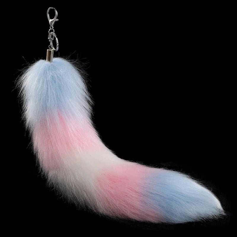 Clip-on fox tail - Trans flag, Pansexual flag, Bisexual flag