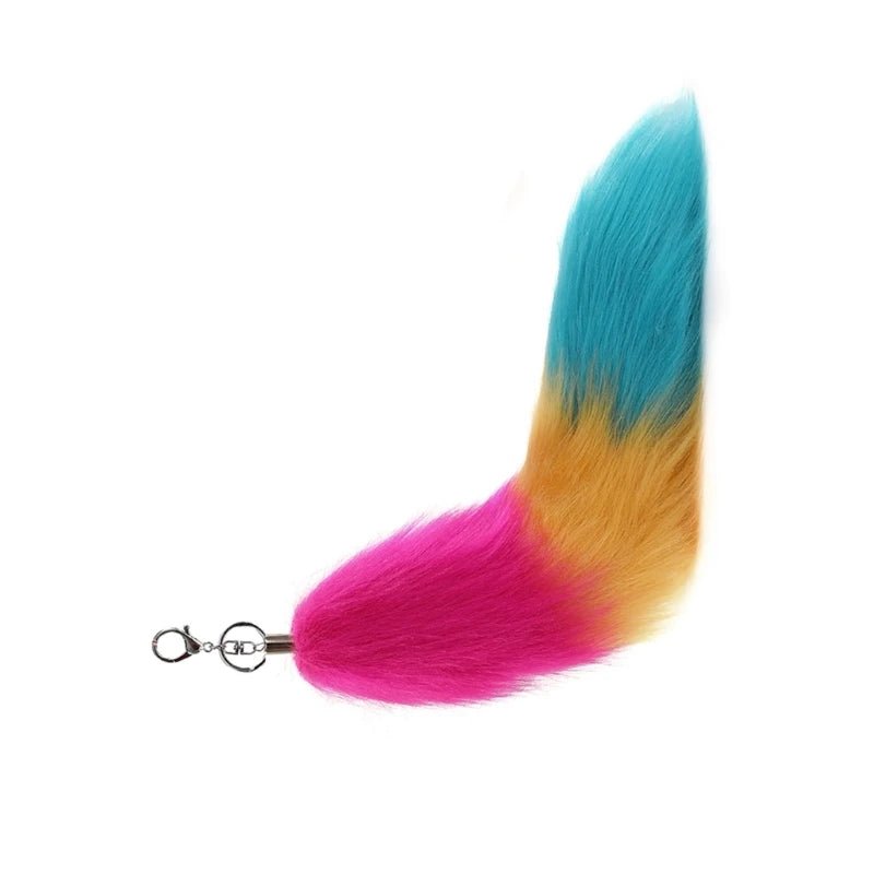 Clip-on fox tail - Trans flag, Pansexual flag, Bisexual flag