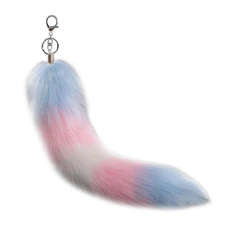 Clip-on fox tail - Trans flag, Pansexual flag, Bisexual flag