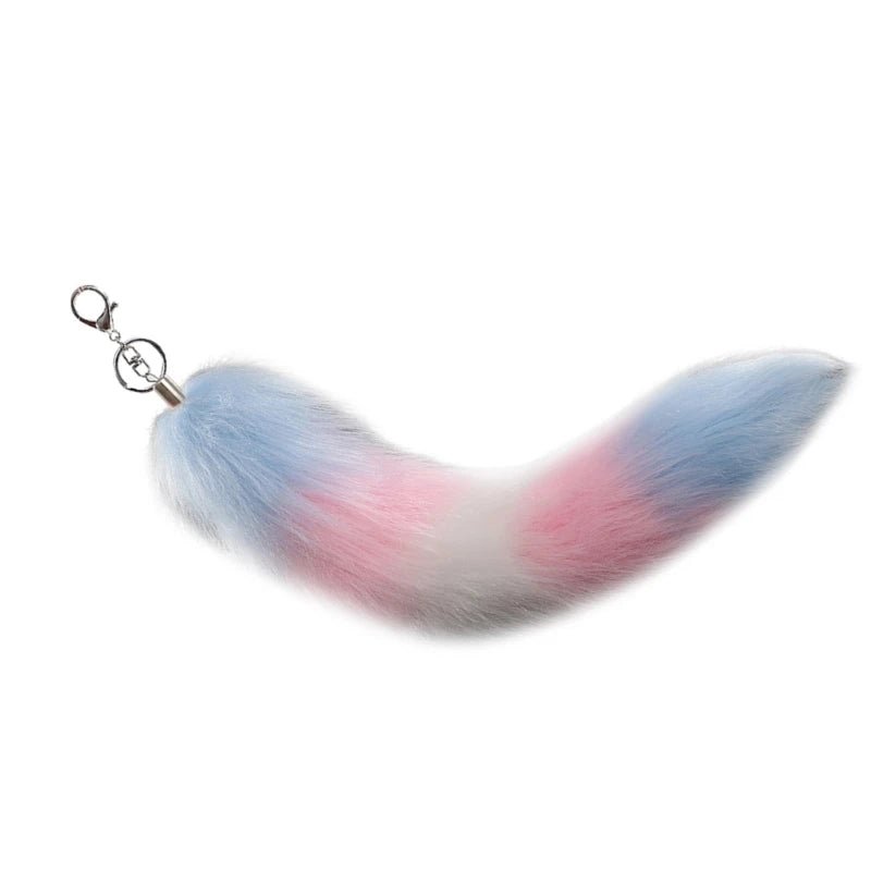 Clip-on fox tail - Trans flag, Pansexual flag, Bisexual flag