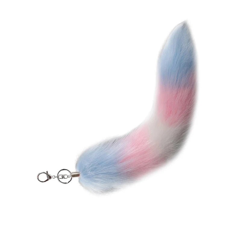 Clip-on fox tail - Trans flag, Pansexual flag, Bisexual flag
