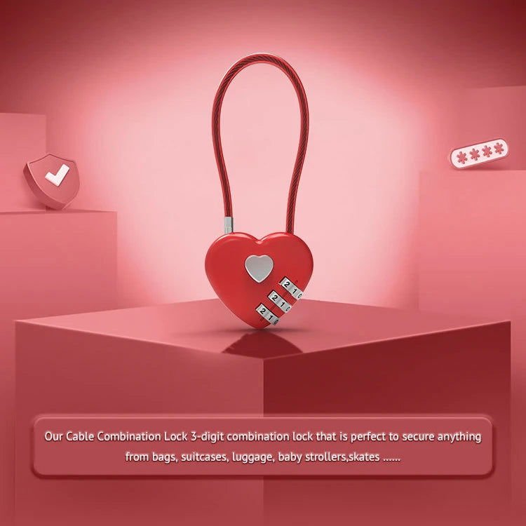 Combination Love Heart Padlock - Gay Skate - Combination Love Heart Padlock - Combination Love Heart Padlock