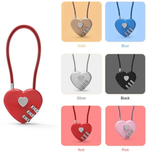 Combination Love Heart Padlock - Gay Skate - Combination Love Heart Padlock - Combination Love Heart Padlock
