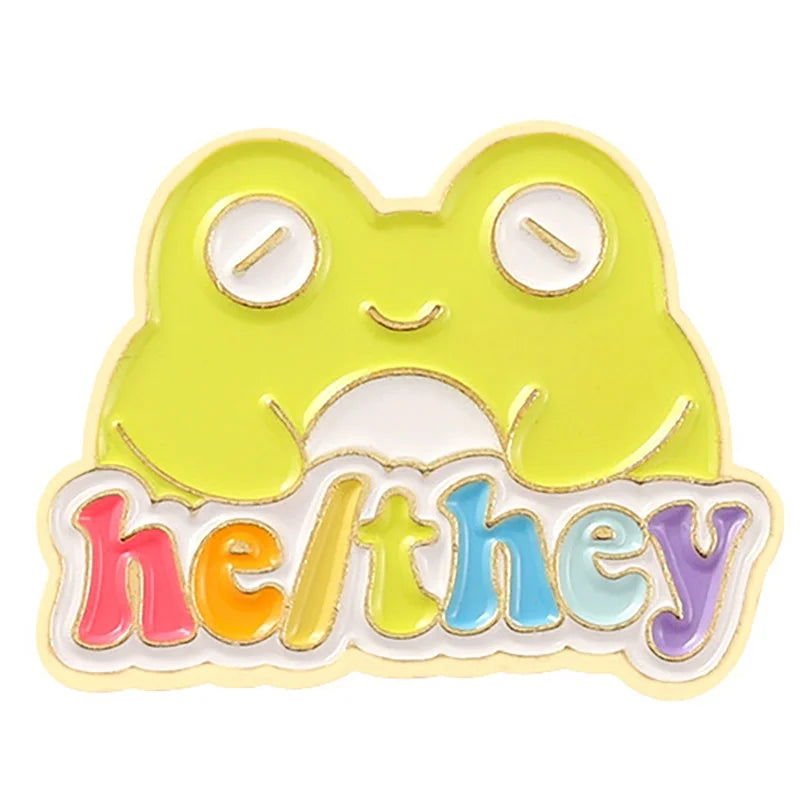 Creative pronoun badges: moth, butterfly, cat, frog, planchette - Gay Skate - Creative pronoun badges: moth, butterfly, cat, frog, planchette - Creative pronoun badges: moth, butterfly, cat, frog, planchette