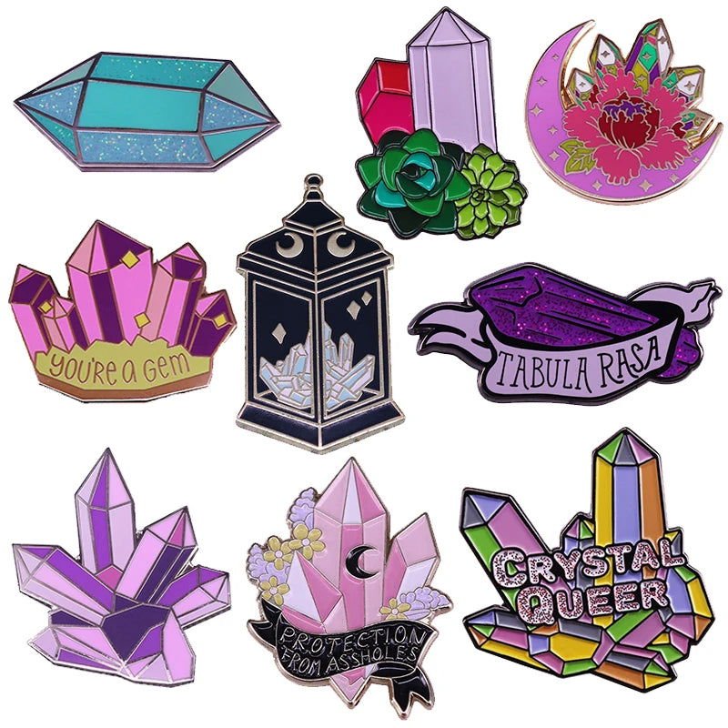 Crystal Queer enamel pin - Gay Skate - Crystal Queer enamel pin - Crystal Queer enamel pin