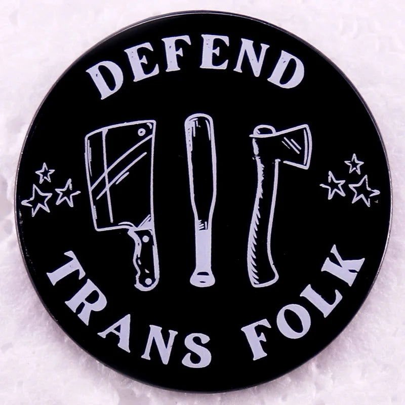 Defend Trans Folk Enamel Pin - Gay Skate - Defend Trans Folk Enamel Pin - Defend Trans Folk Enamel Pin