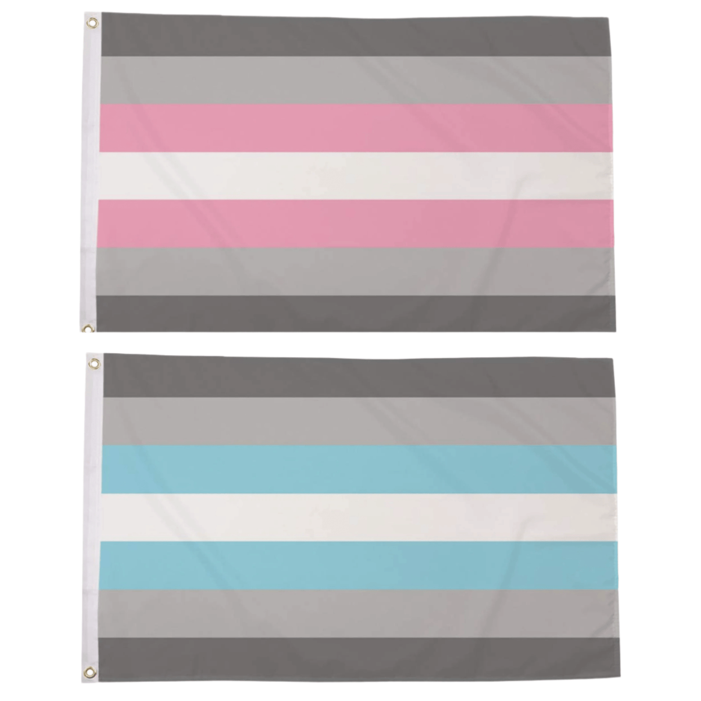demiboy and demigirl pride flags