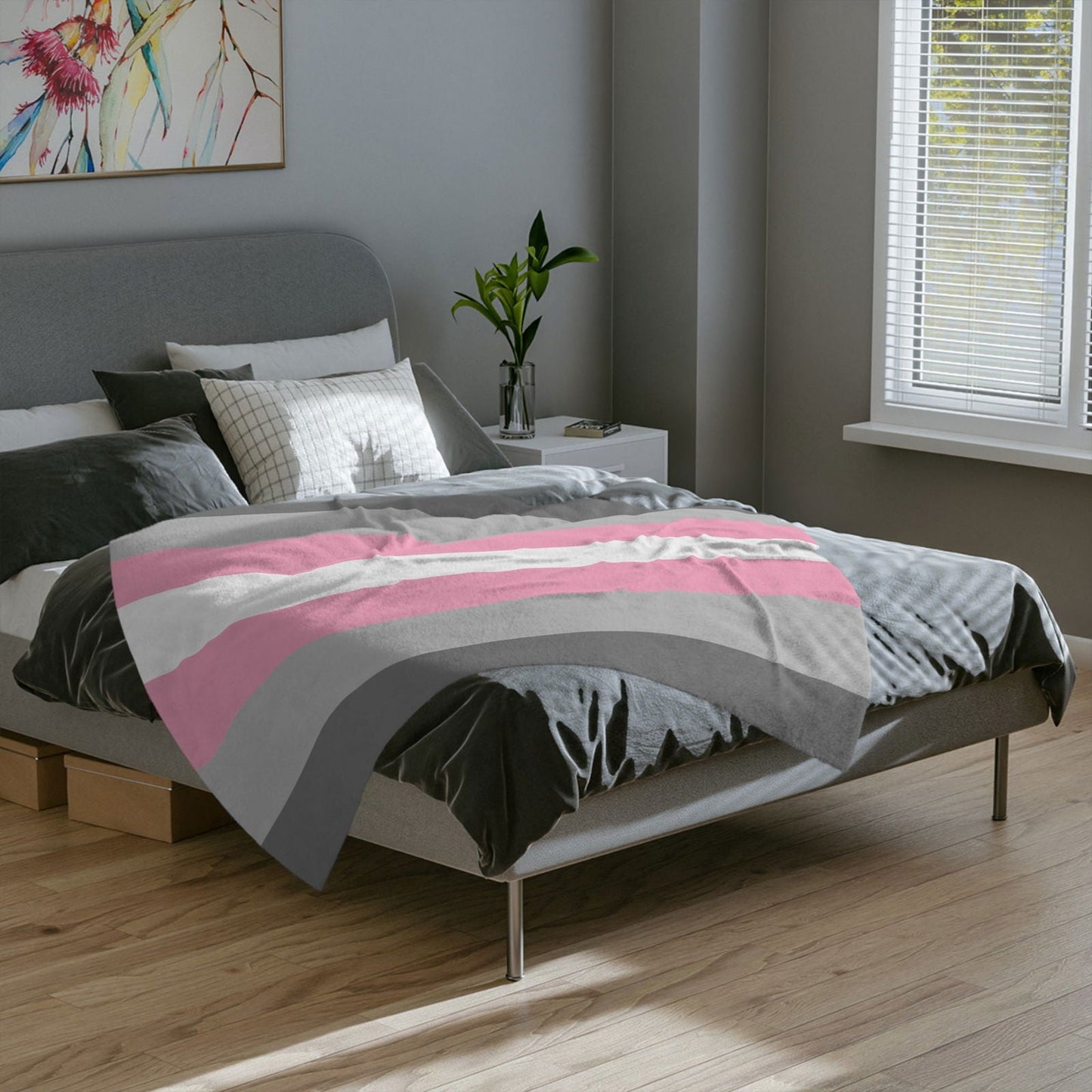 Demigirl Pride Flag - Velveteen Microfiber Blanket - Gay Skate - Demigirl Pride Flag - Velveteen Microfiber Blanket - Demigirl Pride Flag - Velveteen Microfiber Blanket