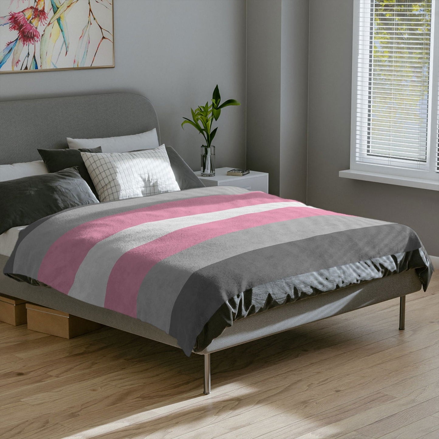 Demigirl Pride Flag - Velveteen Microfiber Blanket - Gay Skate - Demigirl Pride Flag - Velveteen Microfiber Blanket - Demigirl Pride Flag - Velveteen Microfiber Blanket