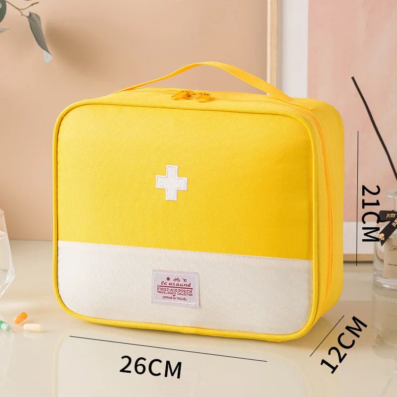 Vibrant pink, yellow, red and blue kawaii first aid kit bags for all types of skaters. Small, medium and large zip up bags perfect to store medication and first aid supplies. For all kinds of skaters and athletes.