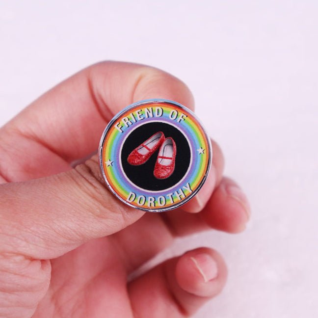 Friend of Dorothy - rainbow enamel badge