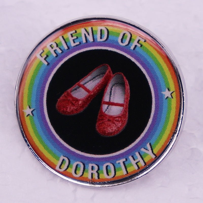 Friend of Dorothy - rainbow enamel badge
