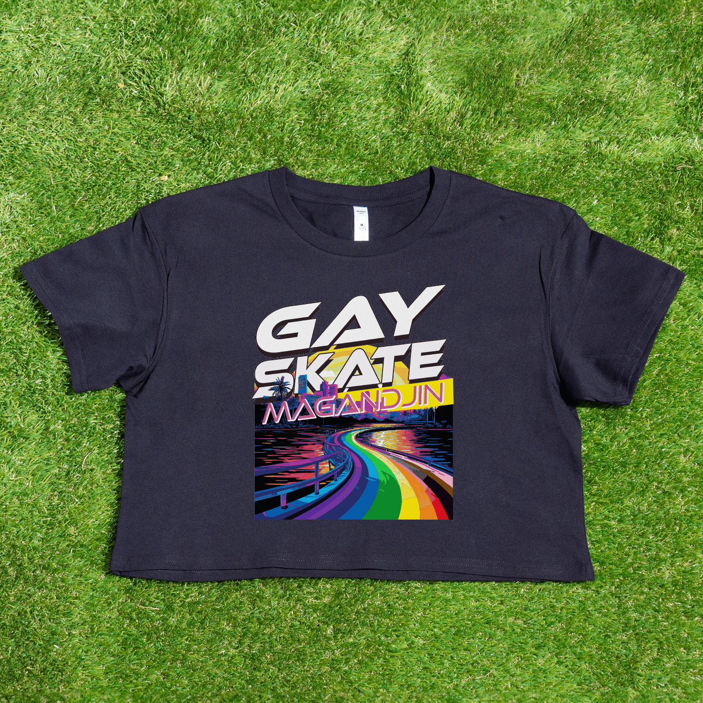 Gay Skate Magandjin - locally printed crop tee