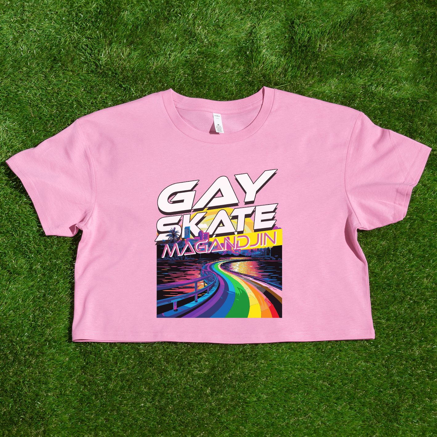 Gay Skate Magandjin - locally printed crop tee