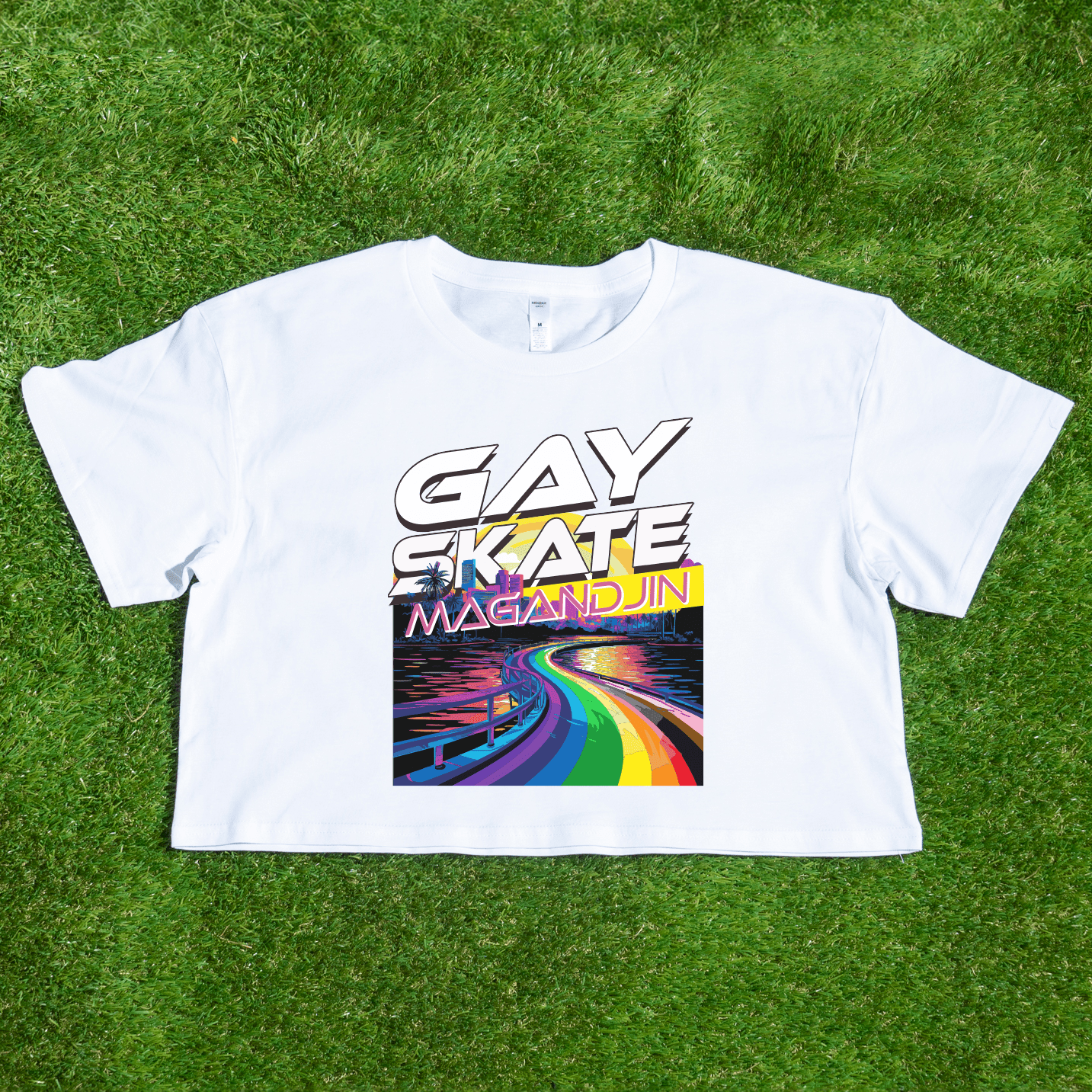 Gay Skate Magandjin - locally printed crop tee