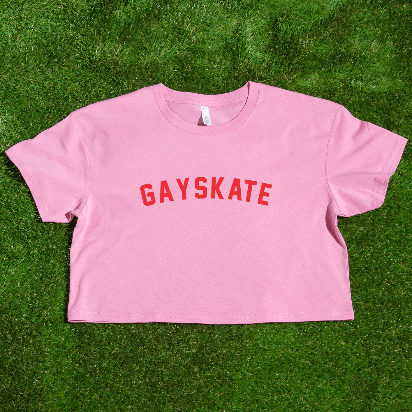 GAY SKATE retro 1982 red logo - locally printed crop tee - Gay SkateGAY SKATE retro 1982 red logo - locally printed crop teeT-ShirtGay SkateGay Skate