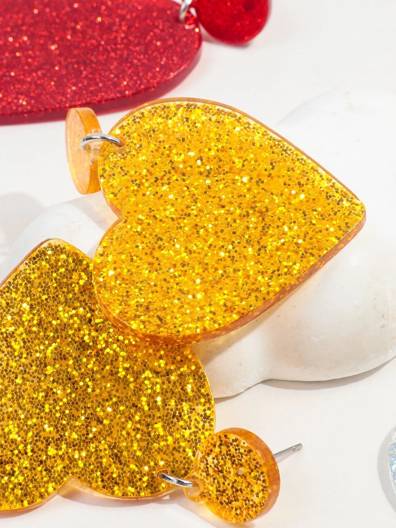 Glitter or Neon Acrylic Love Heart Drop Earrings - Gay SkateGlitter or Neon Acrylic Love Heart Drop Earringsskate accessoriesGay SkateGay Skate200001034:5740#silver color