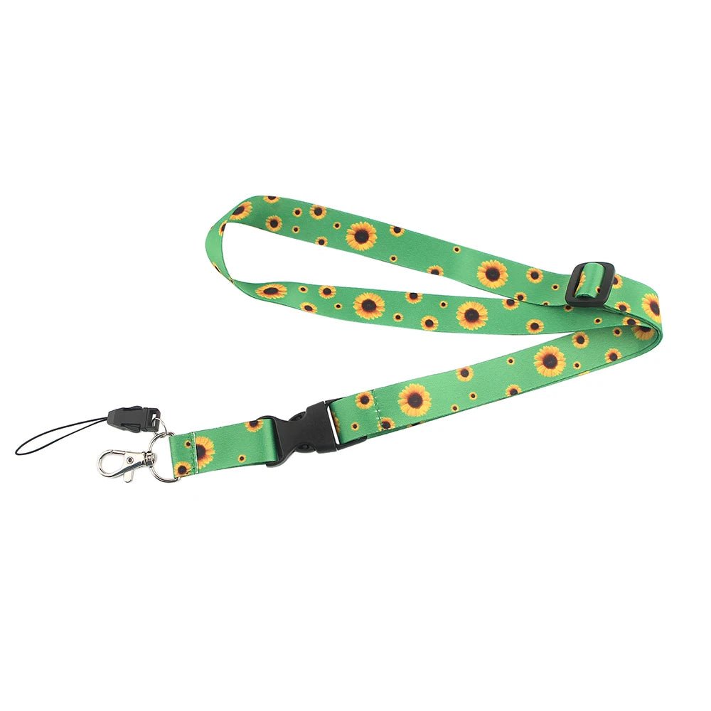 Hidden Disability Sunflowers Green Lanyard and ID Holder