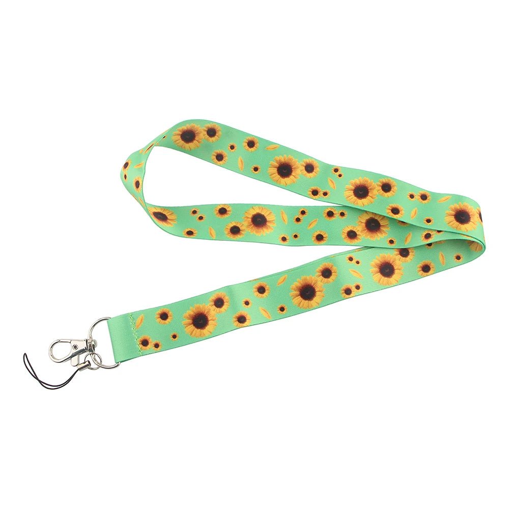 Hidden Disability Sunflowers Green Lanyard and ID Holder