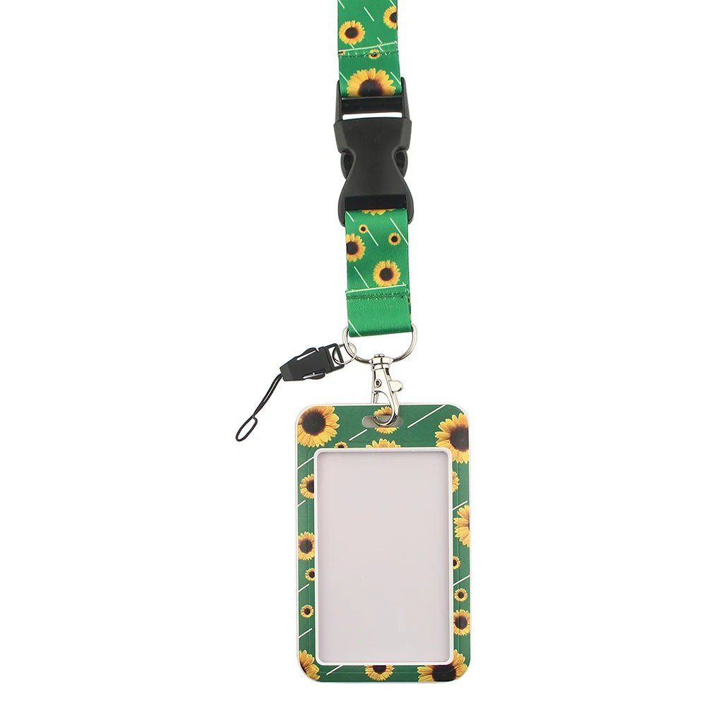 Hidden Disability Sunflowers Green Lanyard and ID Holder