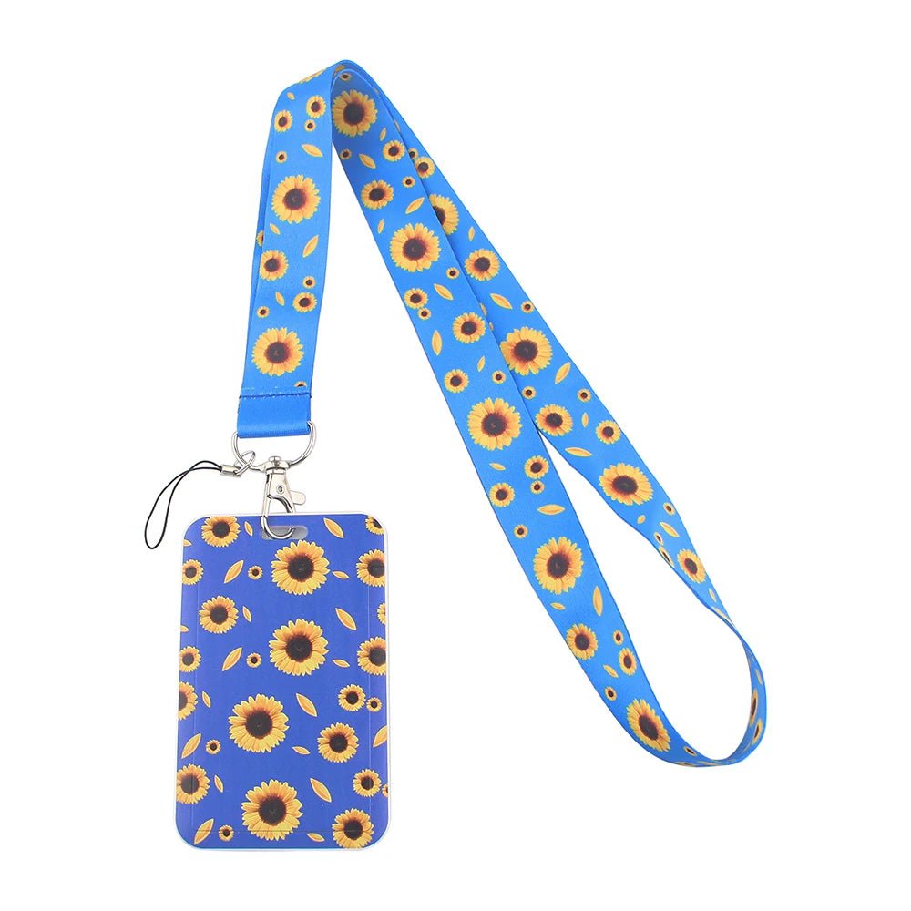 Hidden Disability Sunflowers Green Lanyard and ID Holder