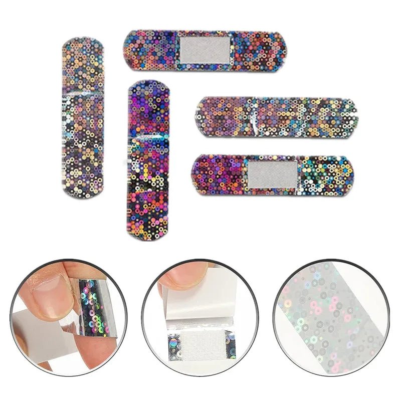 Holographic Colourful Band Aids 50 pieces - Gay SkateHolographic Colourful Band Aids 50 piecesskate accessoriesGay SkateGay Skate14:933#72X19mm