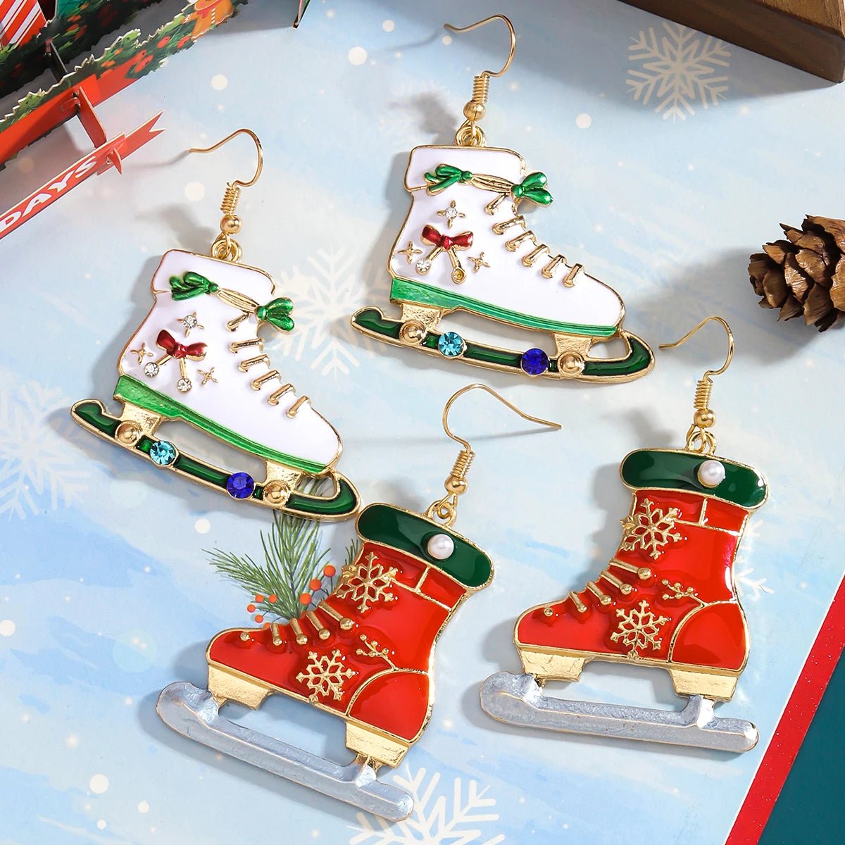 Ice Skates enamel earrings - Gay SkateIce Skates enamel earringsskate accessoriesGay SkateGay Skate200001034:5740#pink