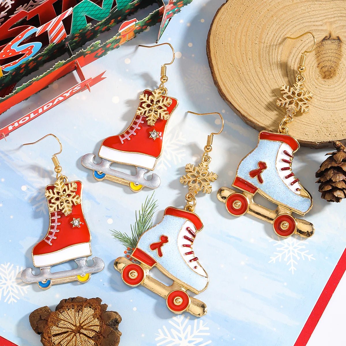 Ice Skates enamel earrings - Gay SkateIce Skates enamel earringsskate accessoriesGay SkateGay Skate200001034:5740#pink