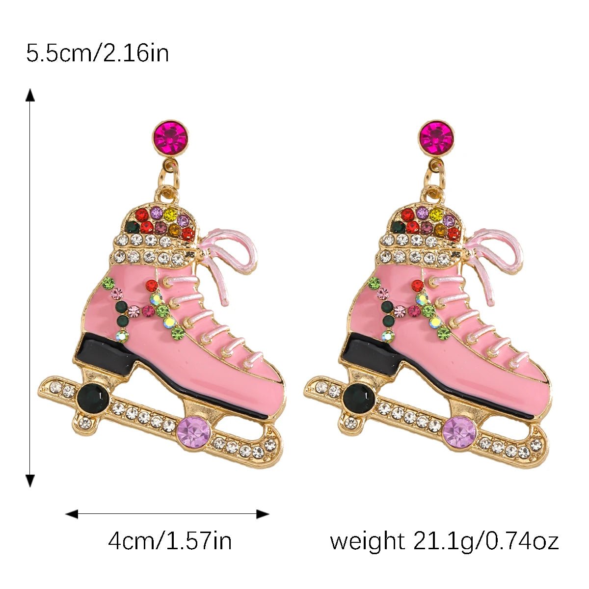 Ice Skates enamel earrings - Gay SkateIce Skates enamel earringsskate accessoriesGay SkateGay Skate200001034:5740#pink