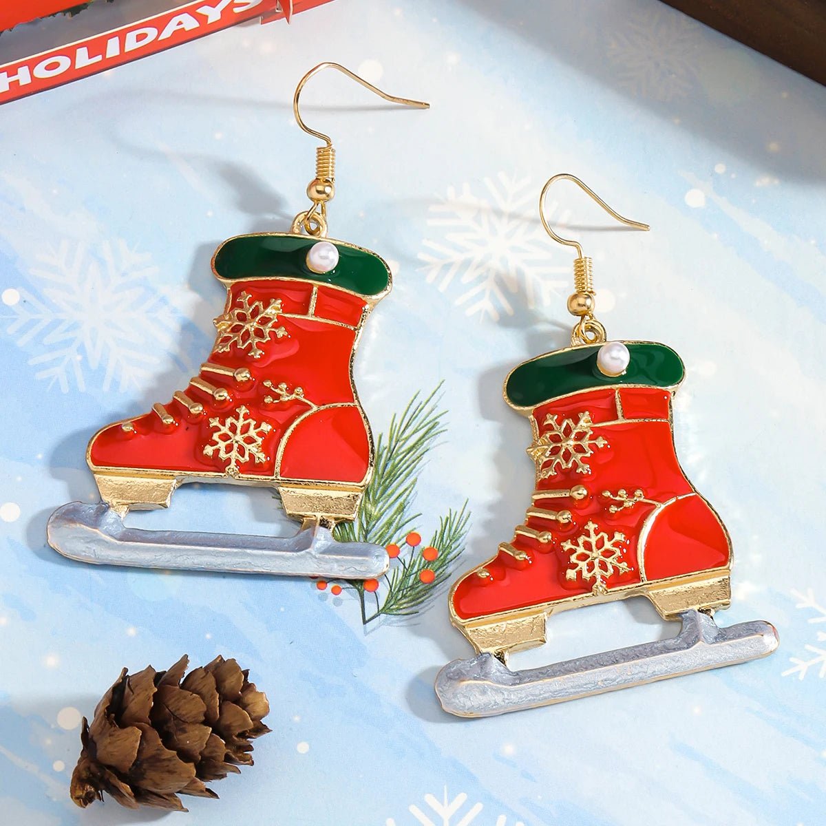Ice Skates enamel earrings - Gay SkateIce Skates enamel earringsskate accessoriesGay SkateGay Skate200001034:5740#pink