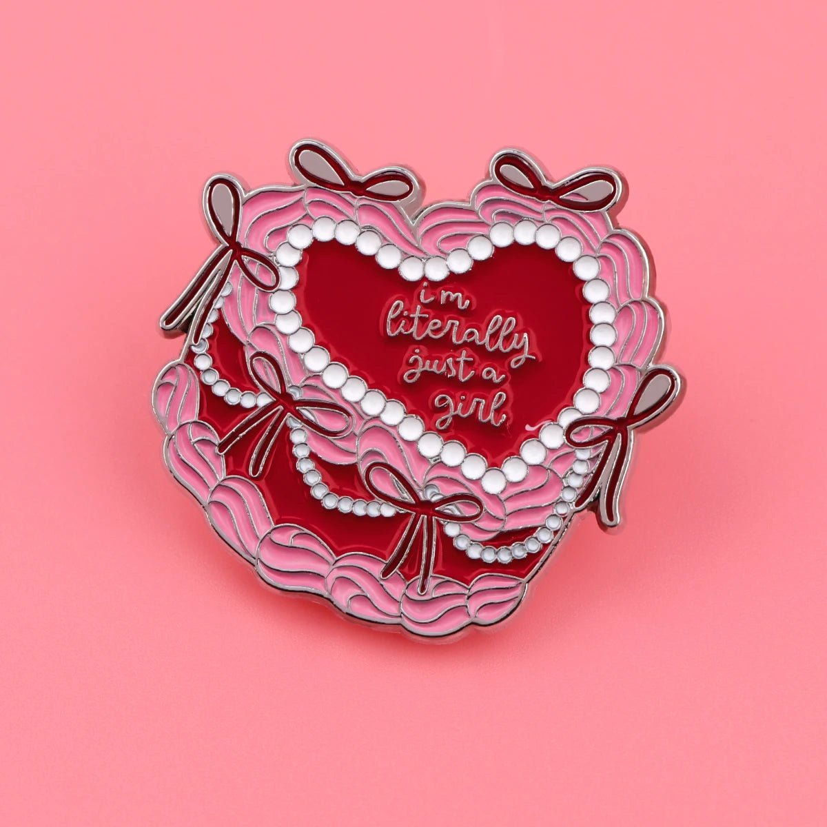 I'm Literally Just A Girl - pink and red cake enamel pin - Gay SkateI'm Literally Just A Girl - pink and red cake enamel pinskate accessoriesGay SkateGay Skate200001033:361181