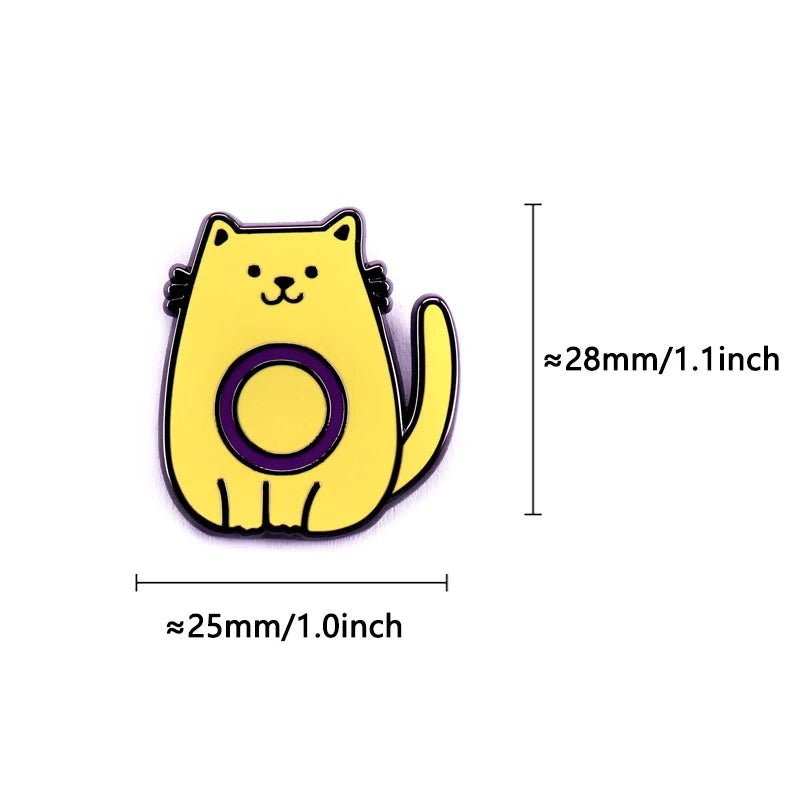 Intersex Pride Cat - Enamel Pin